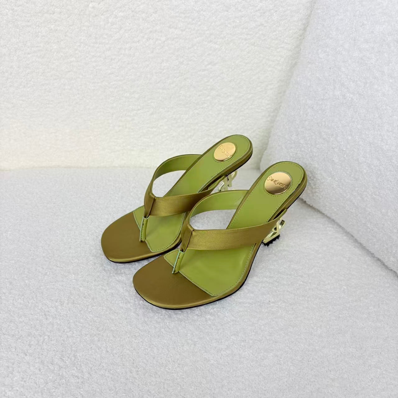YSL 2026 Opyum Sandal 85mm Satin Leather