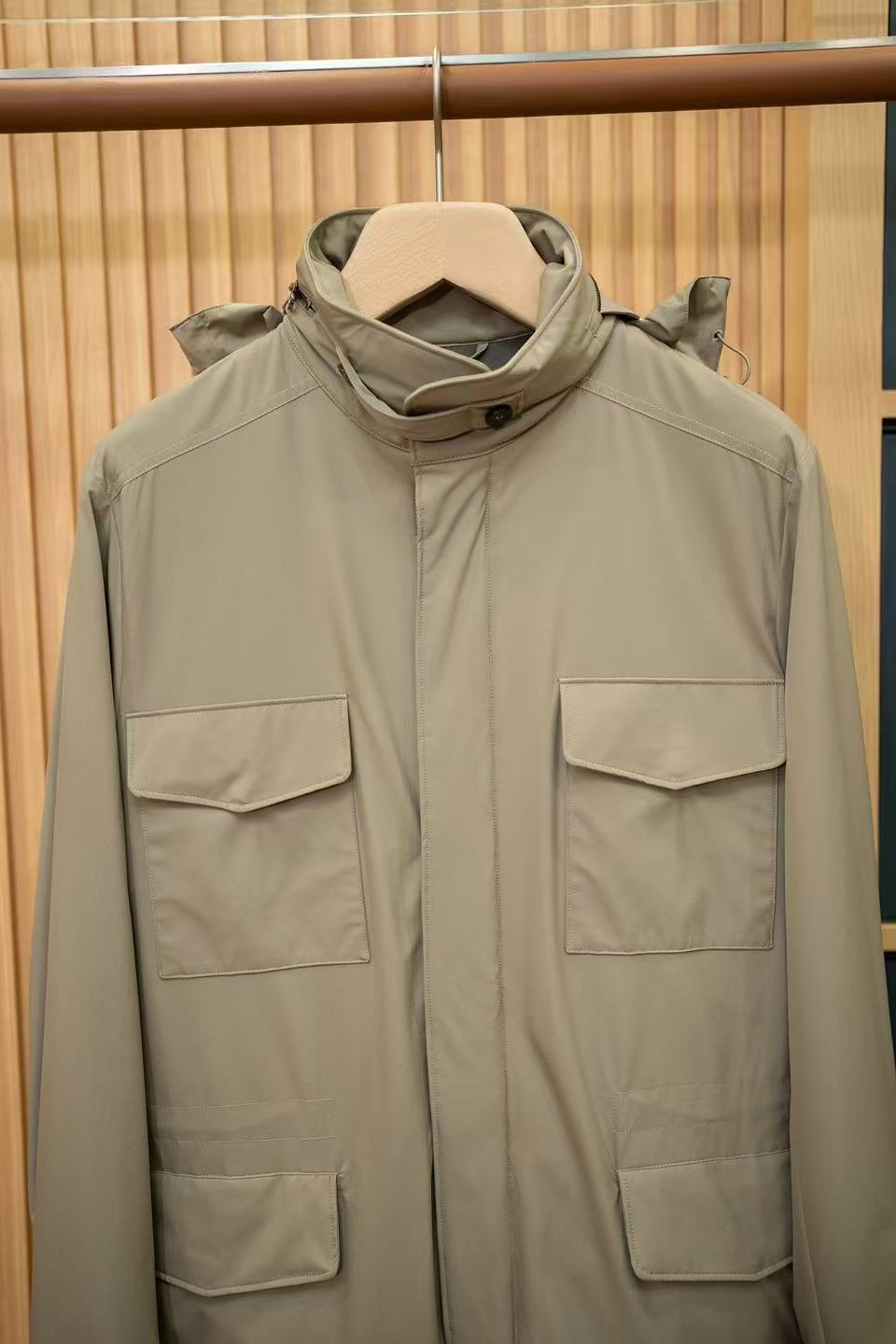 Loro Piana 2026 Traveller Jacket Beige Nylon Wool