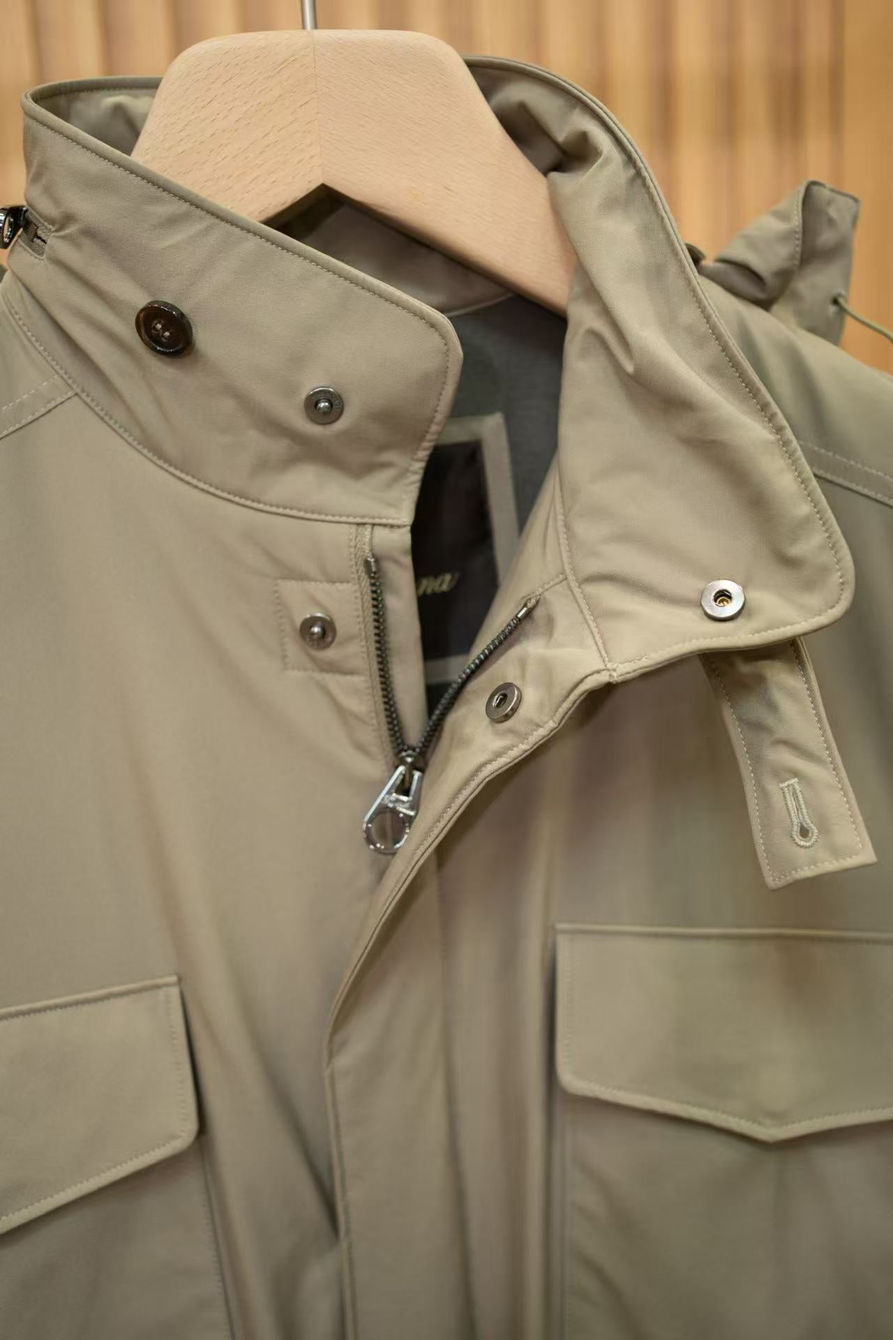 Loro Piana 2026 Traveller Jacket Beige Nylon Wool