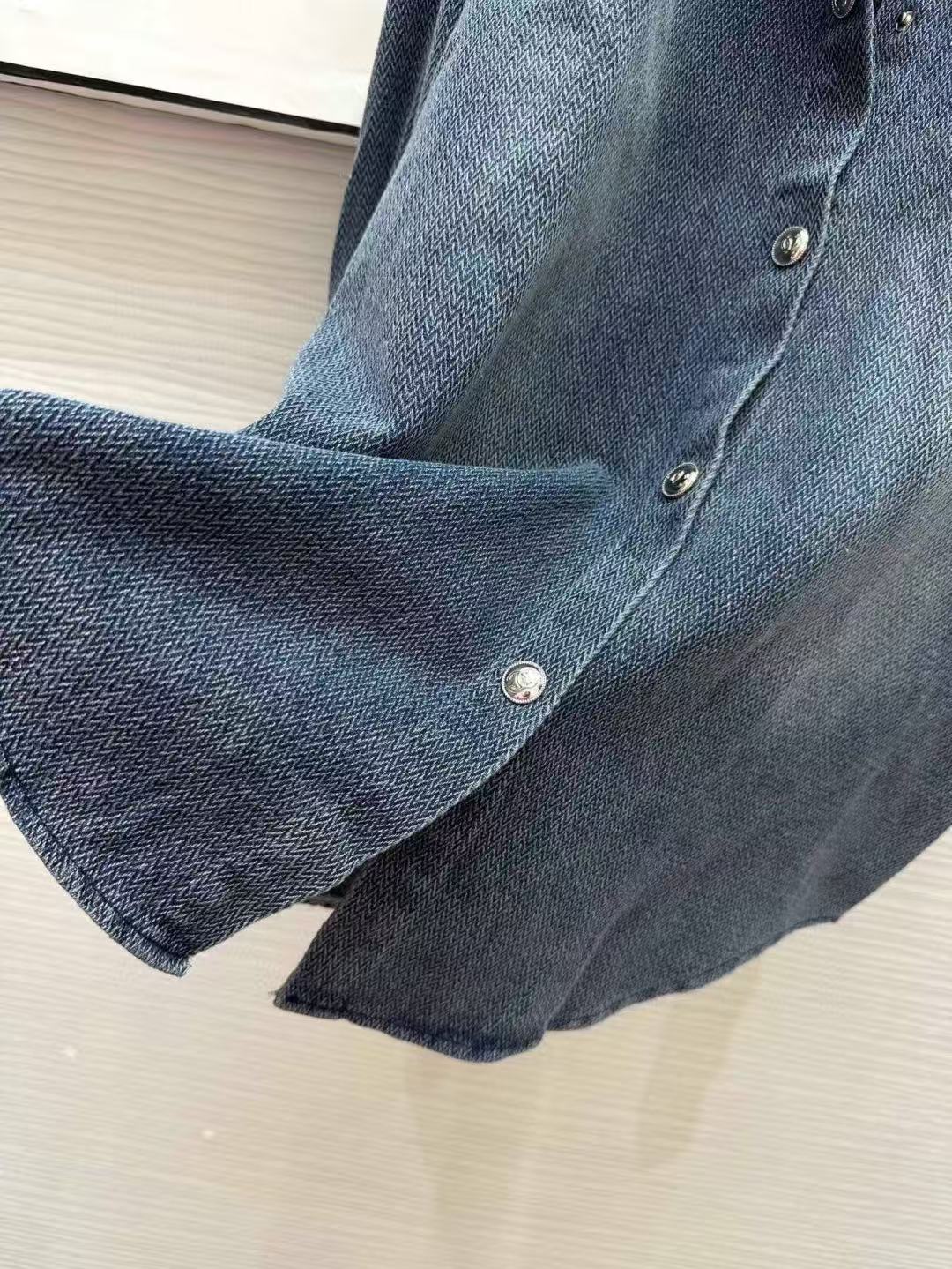Chanel 2026 Denim Shirt Washed Blue Cotton