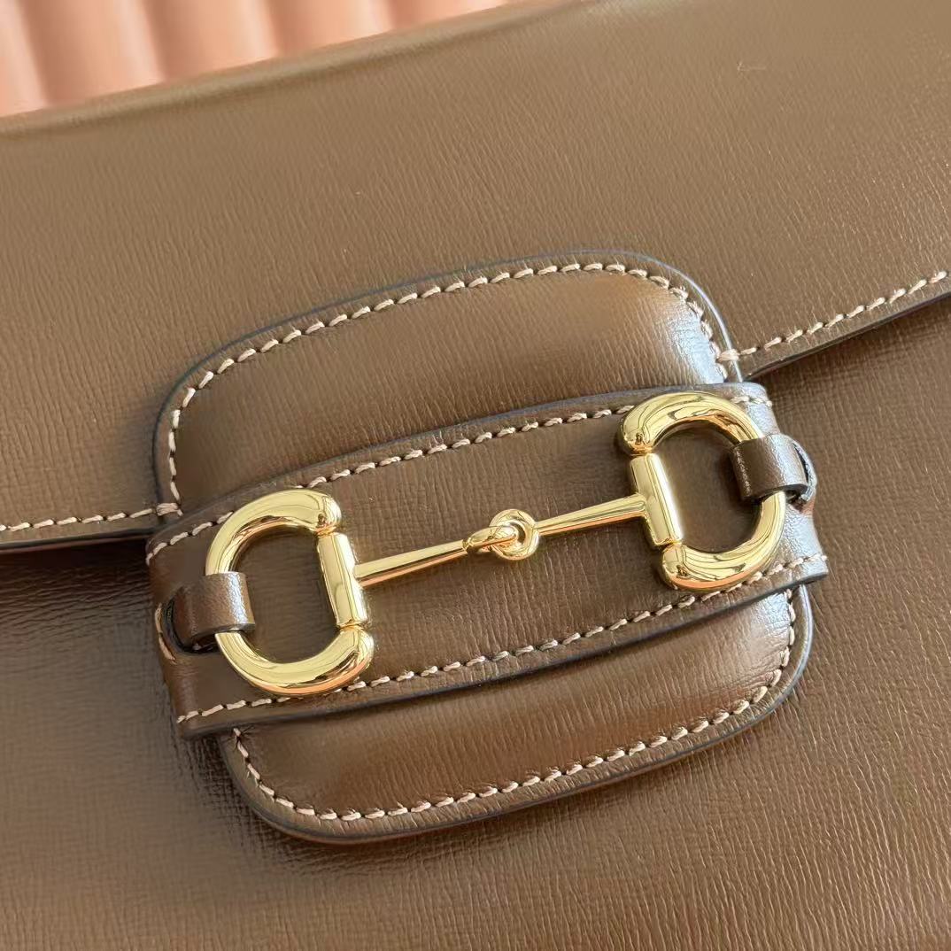 Gucci 2026 Horsebit 1955 Bag 29cm Brown Calfskin Gold Hardware