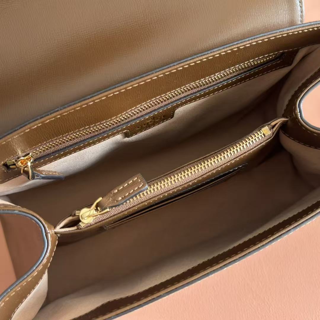 Gucci 2026 Horsebit 1955 Bag 29cm Brown Calfskin Gold Hardware