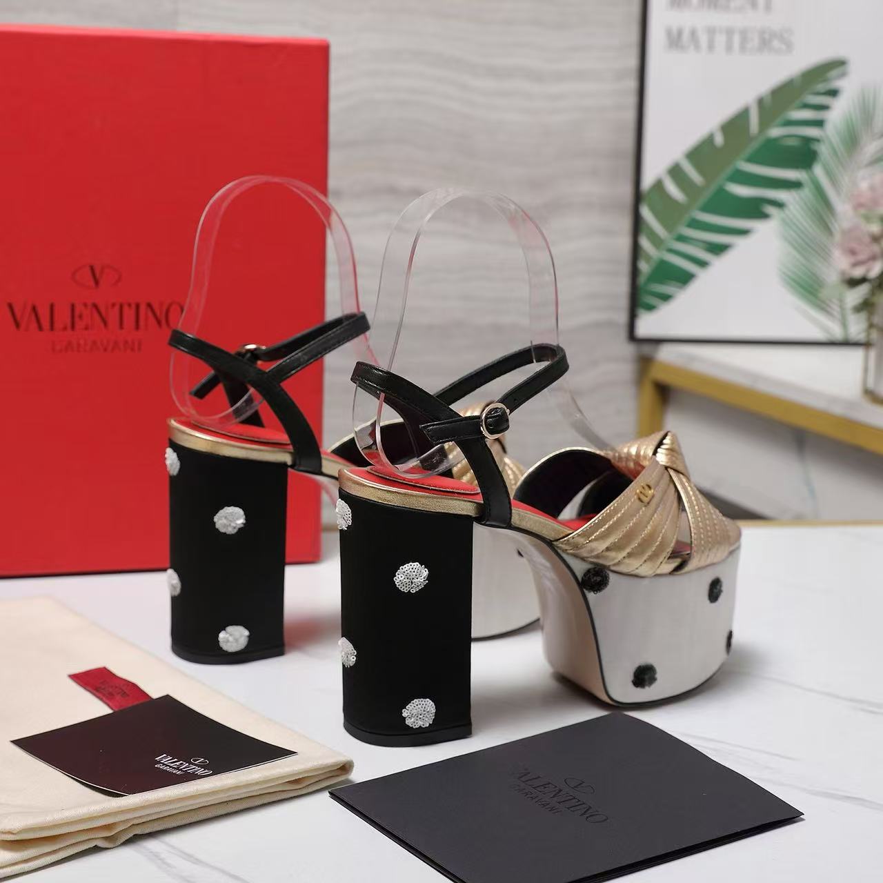 Valentino 2026 Garavani Crasher Sandal 125mm Gold Mettalic Leather