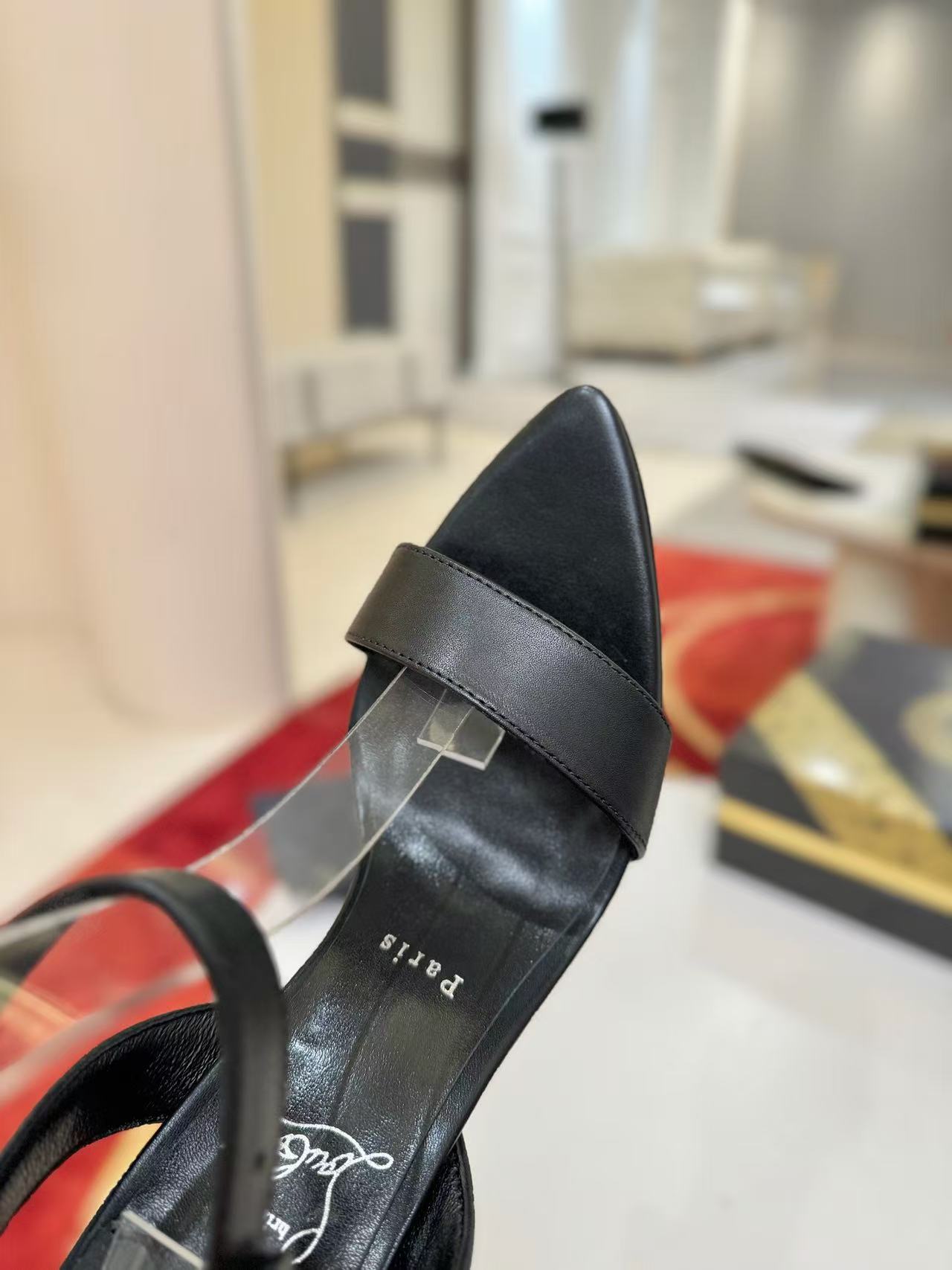 Christian Louboutin 2026 Fanny Sandal 120mm Black Leather