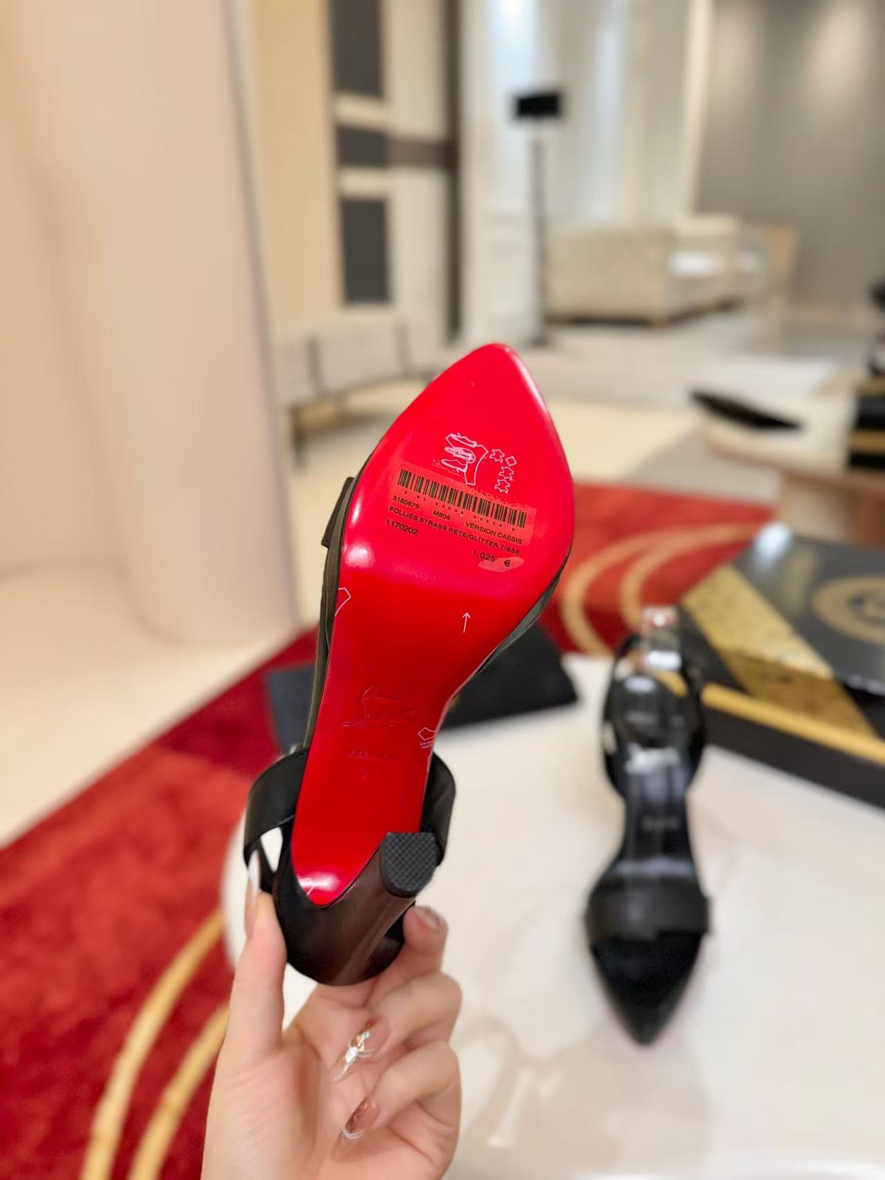 Christian Louboutin 2026 Fanny Sandal 120mm Black Leather