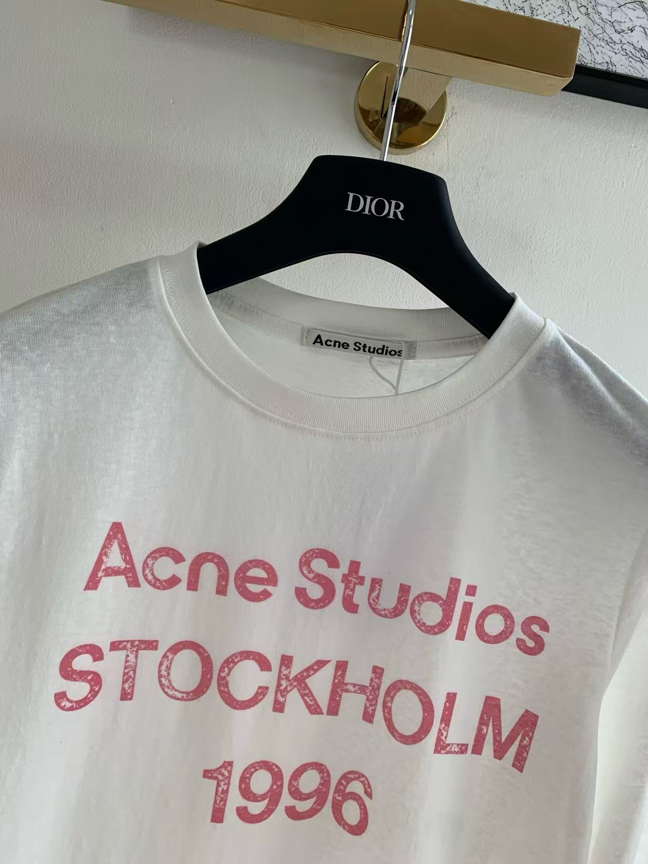 Acne Studios 2026 Letter Print Shirt White Cotton