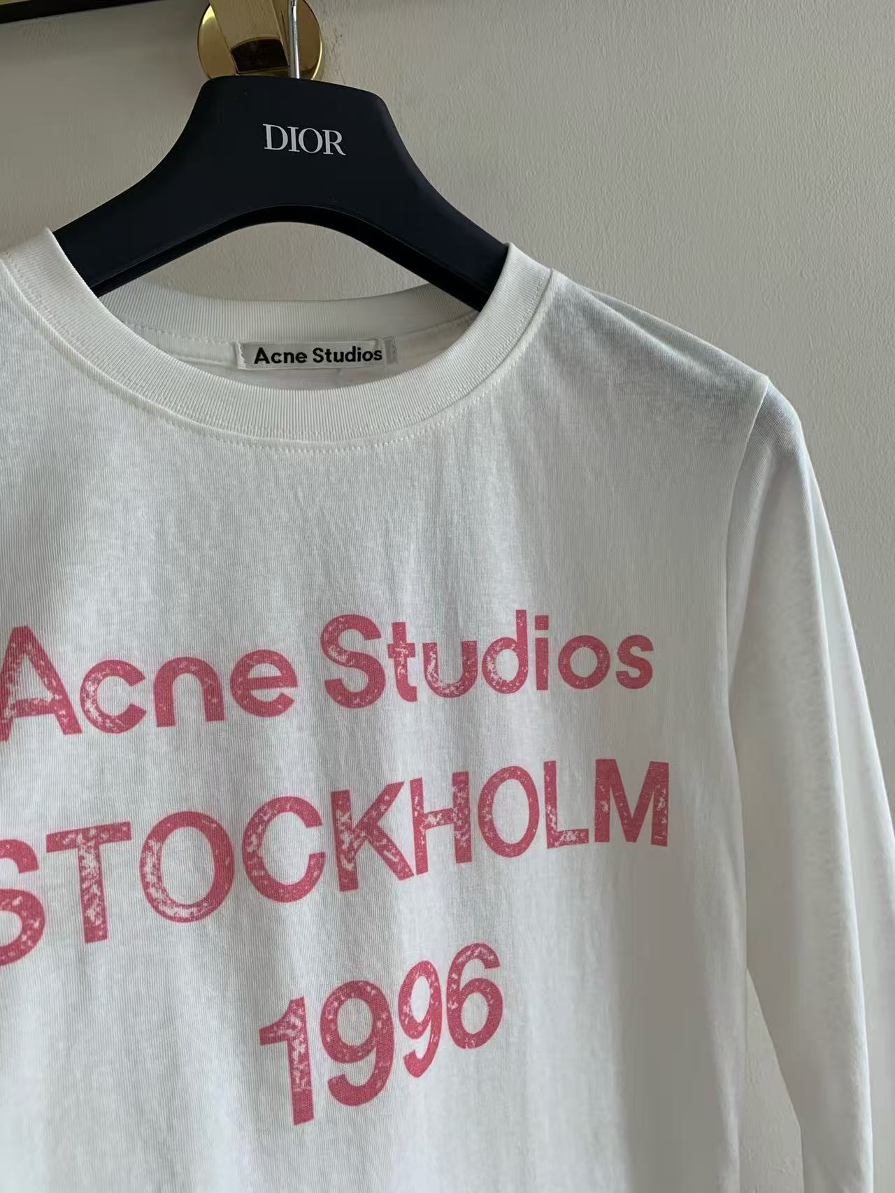 Acne Studios 2026 Letter Print Shirt White Cotton