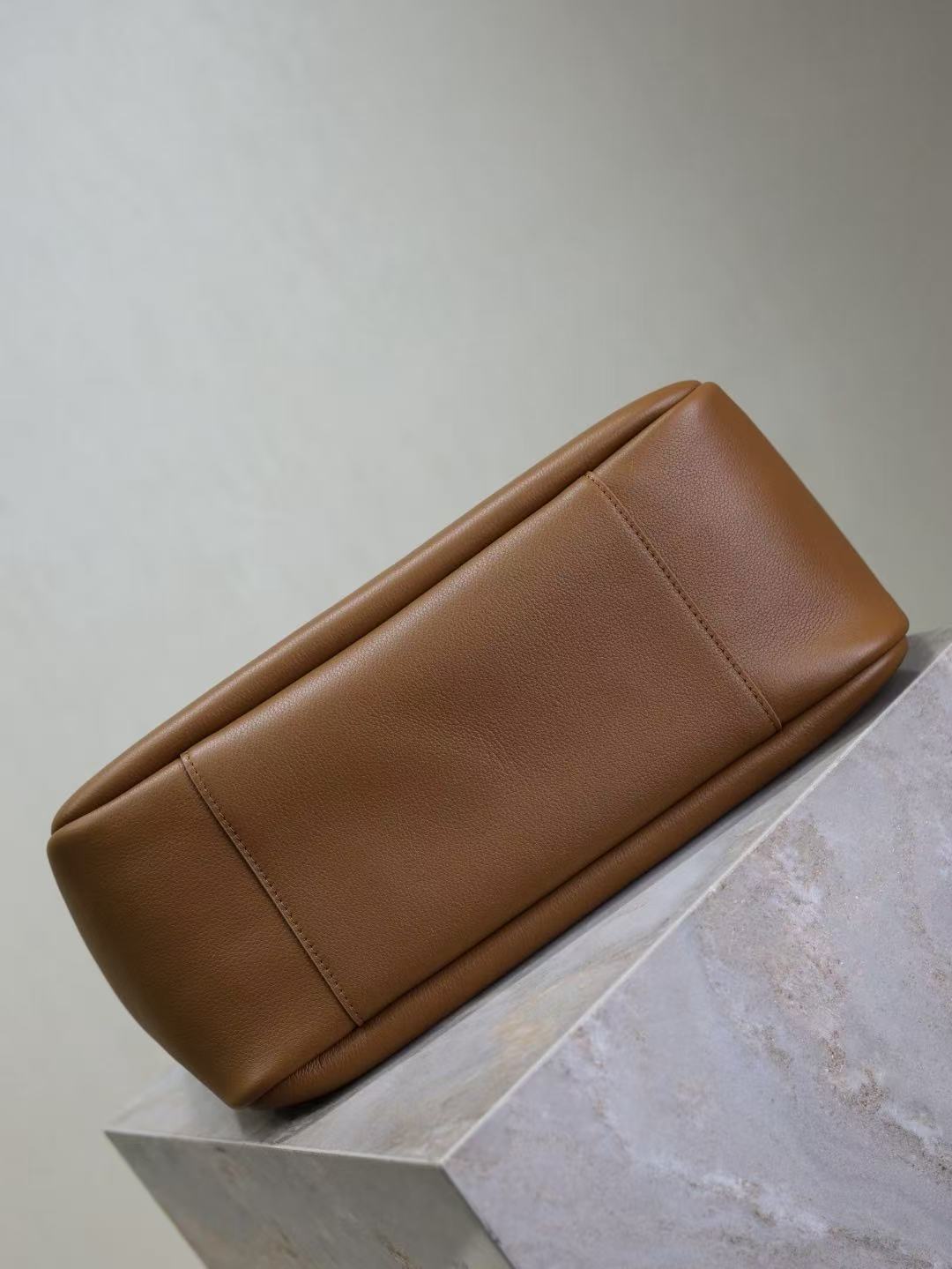YSL 2026 Le 5 à 7 Supple Shoulder Bag 31cm Brown Leather