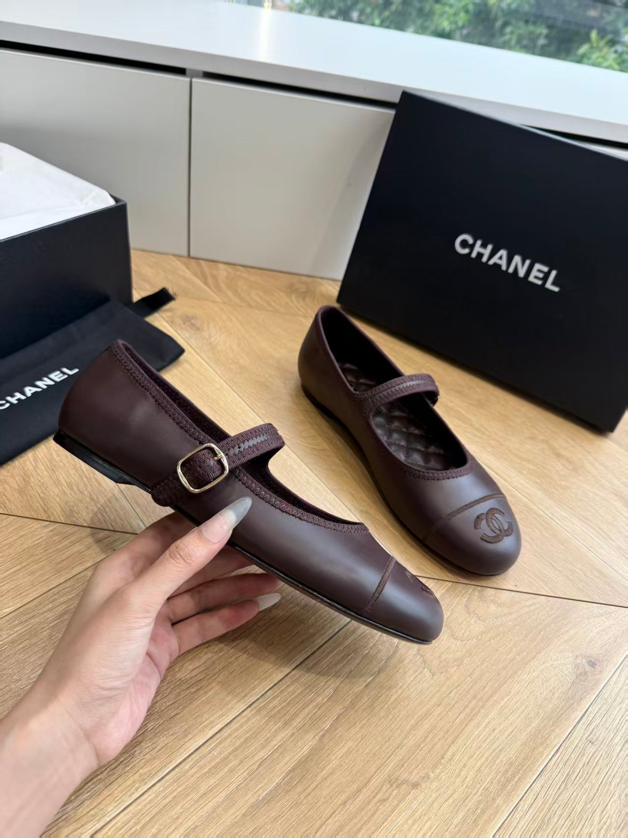 Chanel 2026 Ballet Flat Quilted Leather With CC Logo