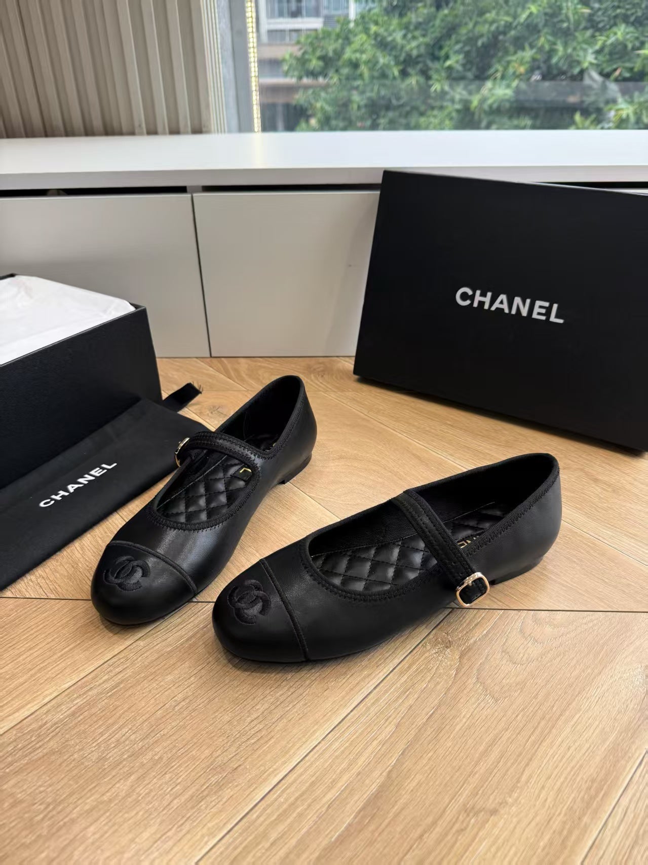 Chanel 2026 Ballet Flat Quilted Leather With CC Logo