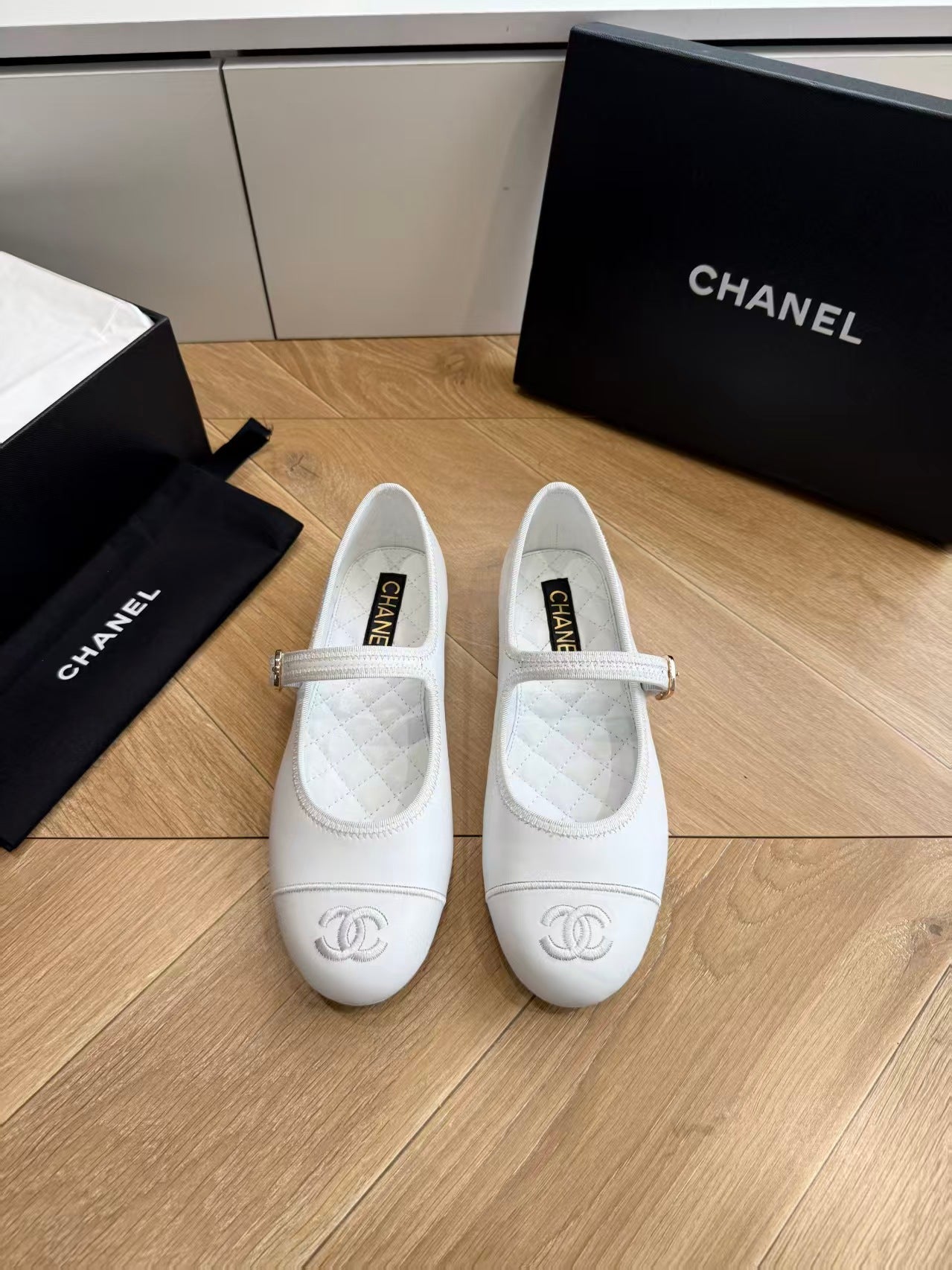 Chanel 2026 Ballet Flat Quilted Leather With CC Logo
