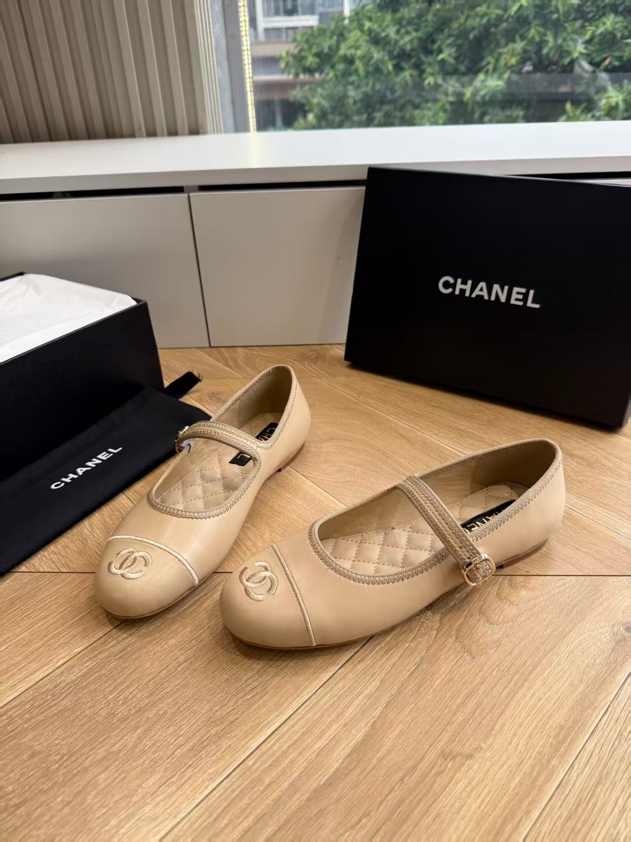 Chanel 2026 Ballet Flat Quilted Leather With CC Logo