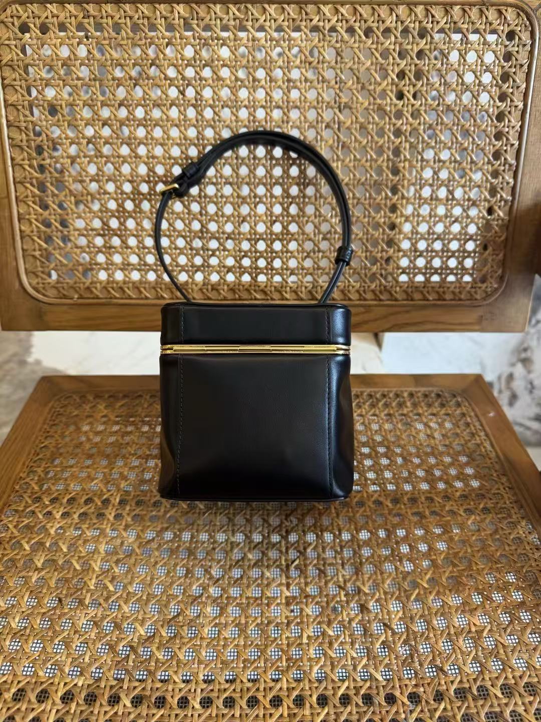Celine 2026 Cube Bag 12.5cm Black Supple Calfskin