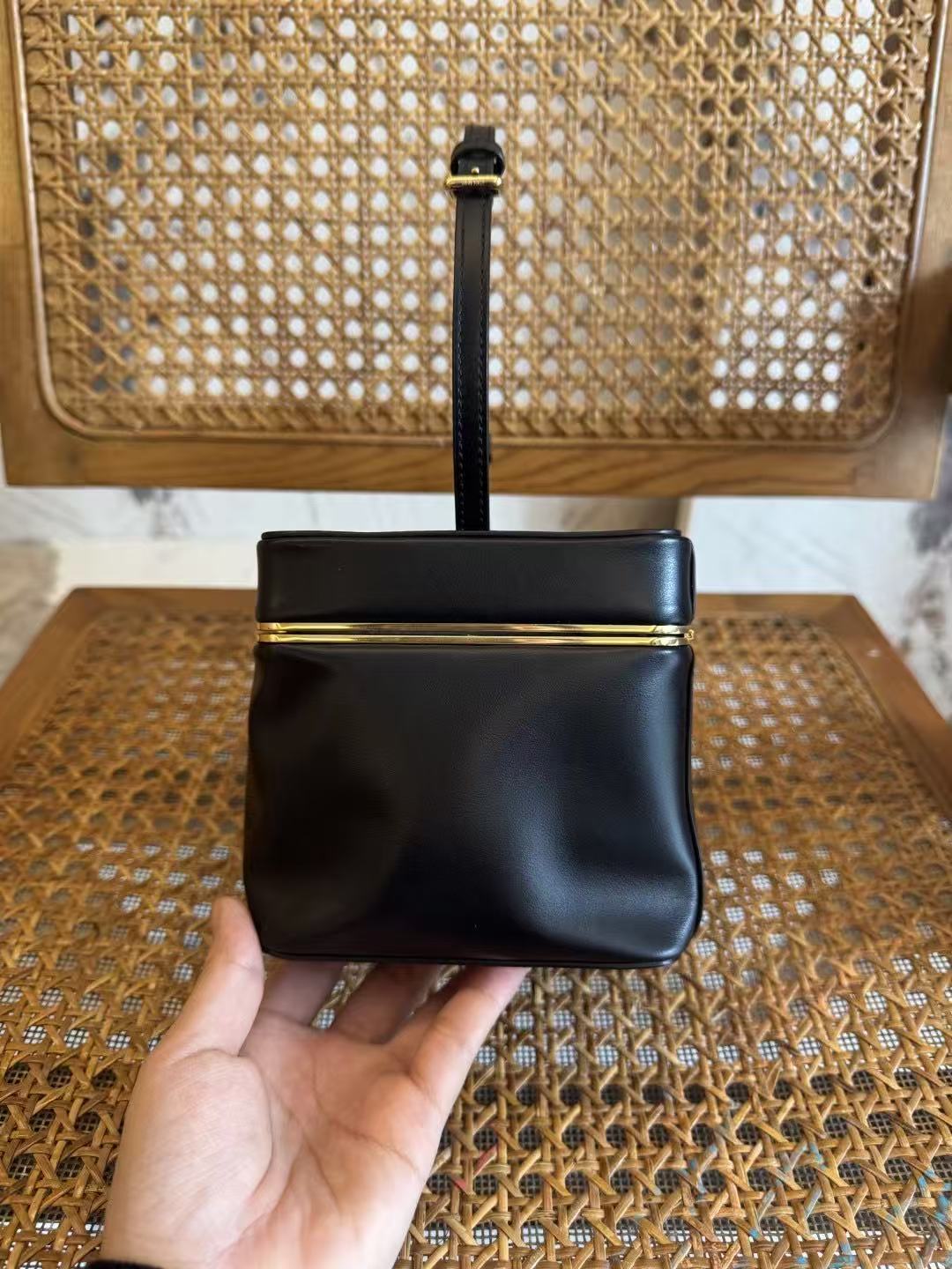 Celine 2026 Cube Bag 12.5cm Black Supple Calfskin