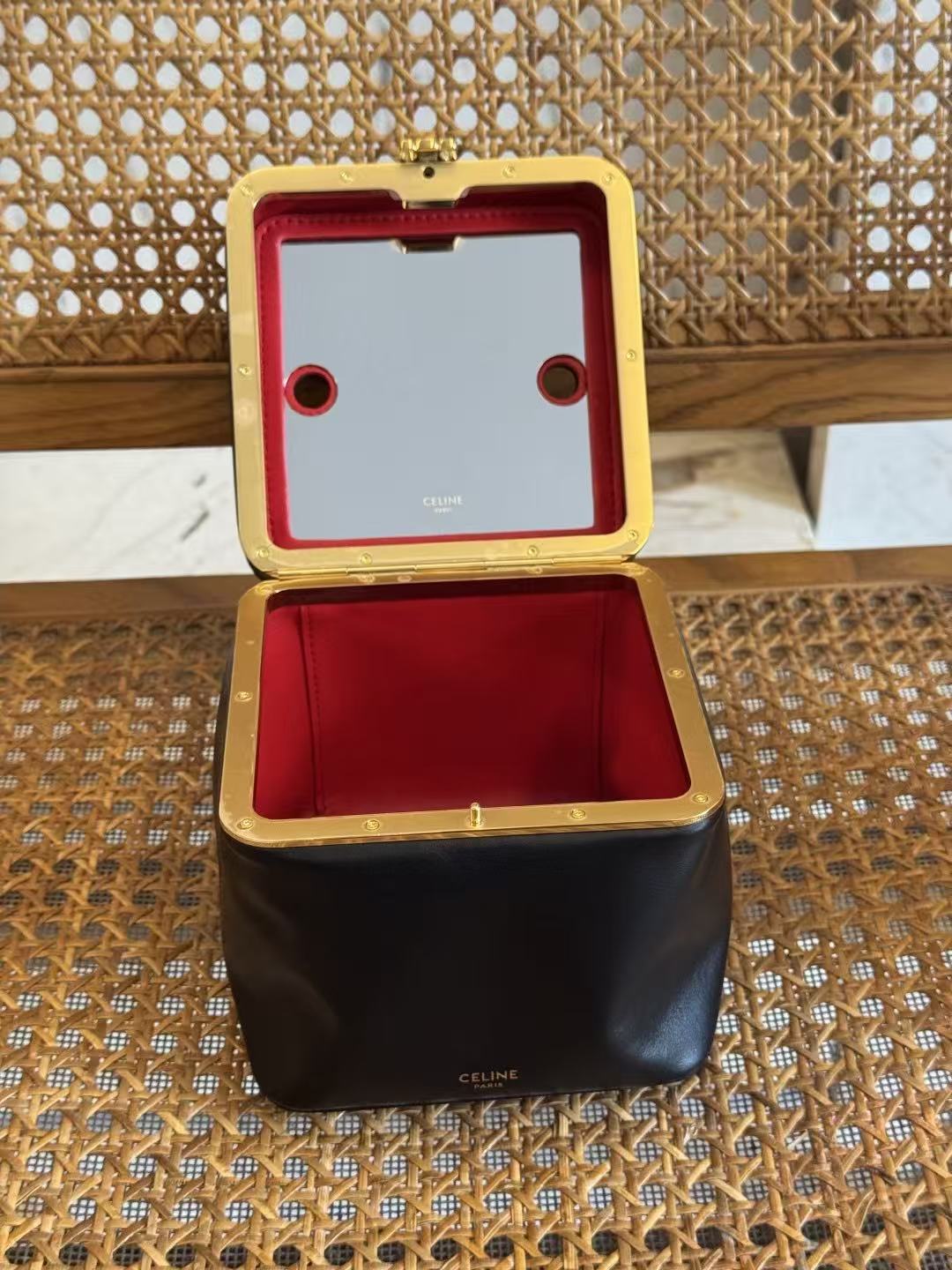 Celine 2026 Cube Bag 12.5cm Black Supple Calfskin