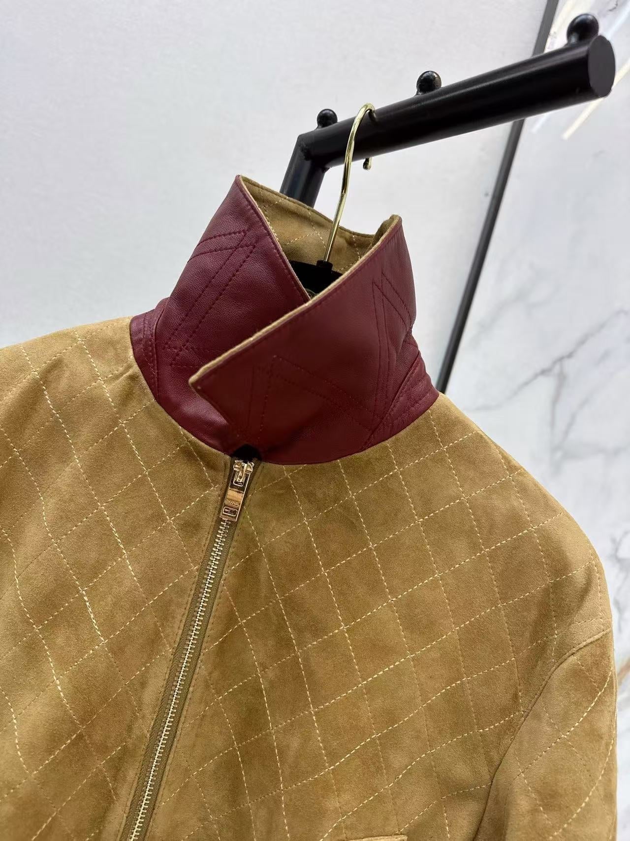 Chanel 2026 Jacket Fango Beige Suede Sheepskin