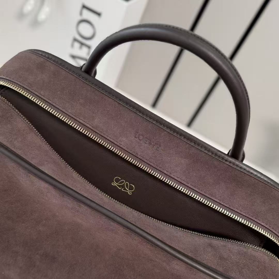 Loewe 2026 Amazona 180 Bag 28cm Red-brown Suede Leather