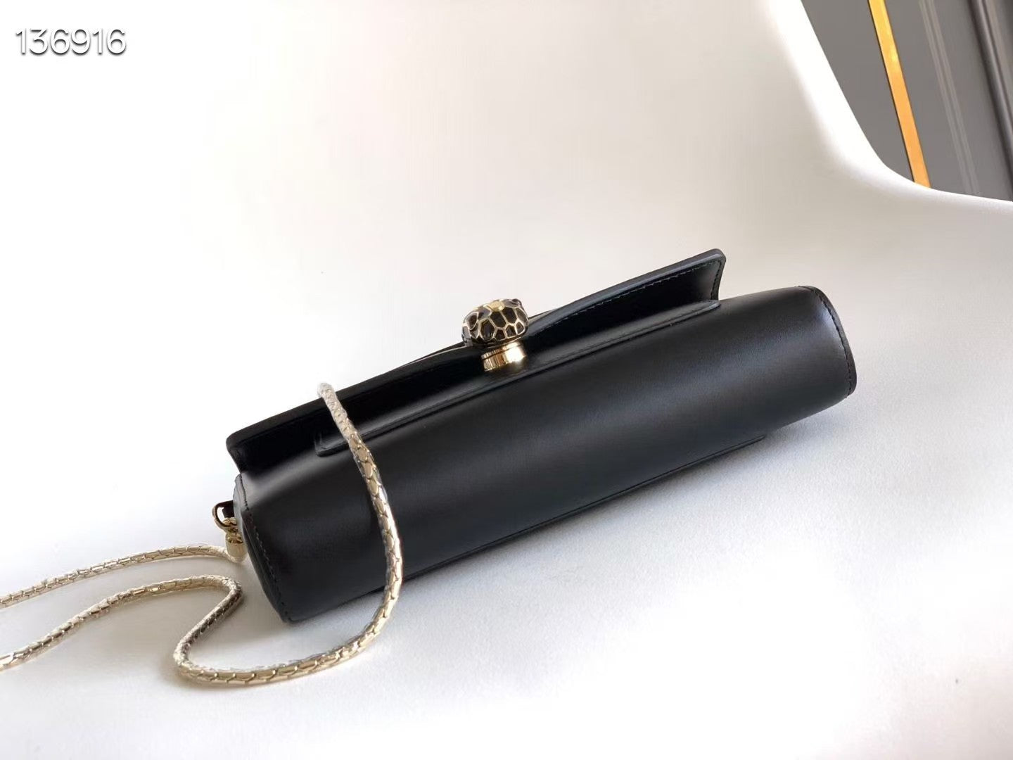 Bvlgari 2026 Serpenti Leather Phone Case 19cm Black Calfskin