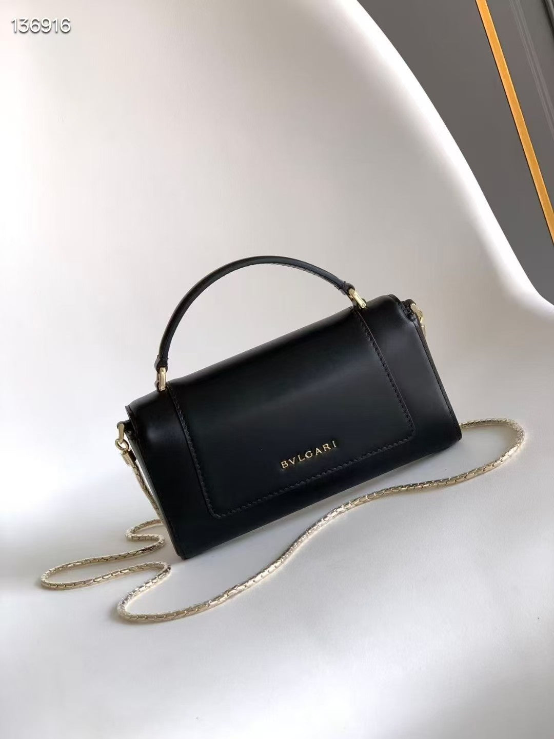 Bvlgari 2026 Serpenti Leather Phone Case 19cm Black Calfskin