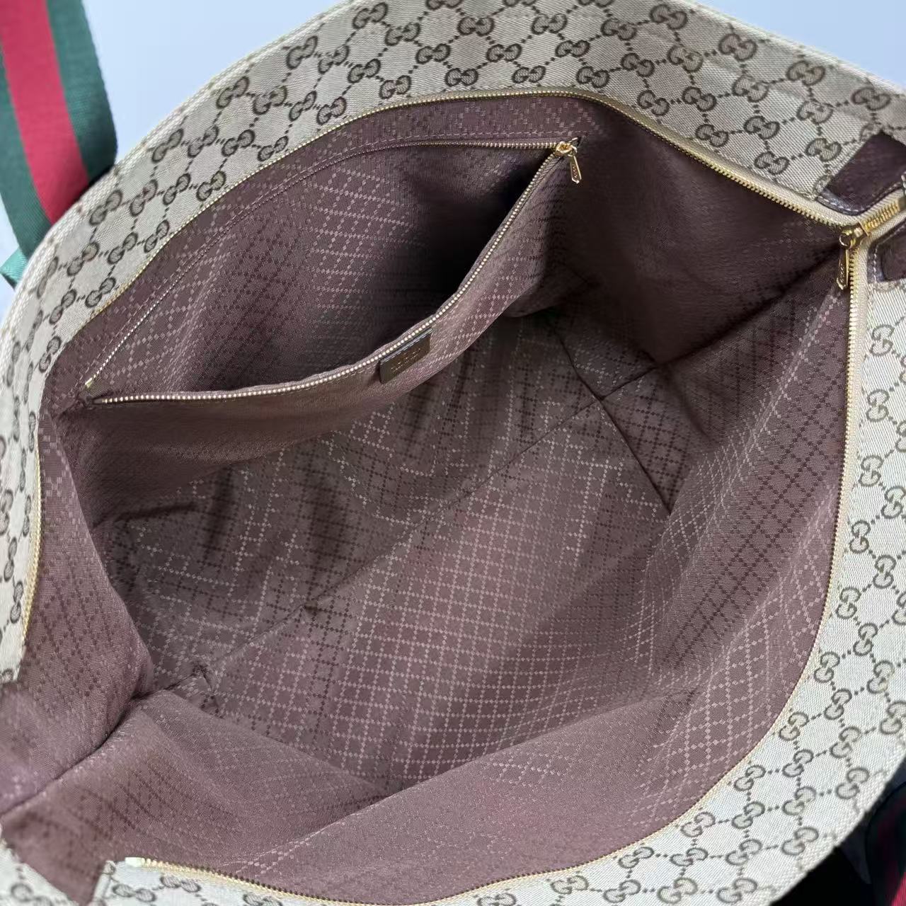 Gucci 2026 Tote Bag 36cm Sand Brown Canvas