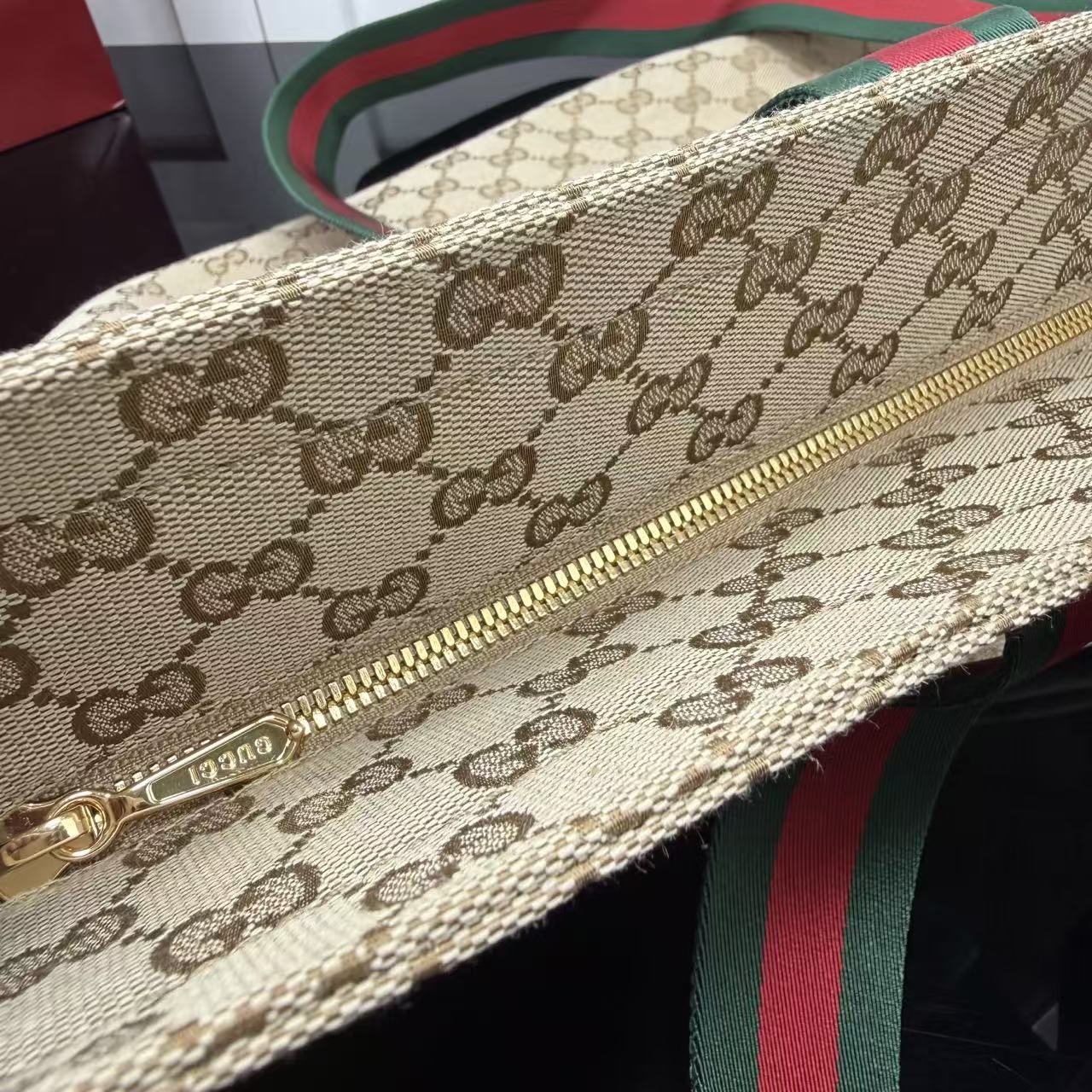Gucci 2026 Tote Bag 36cm Sand Brown Canvas
