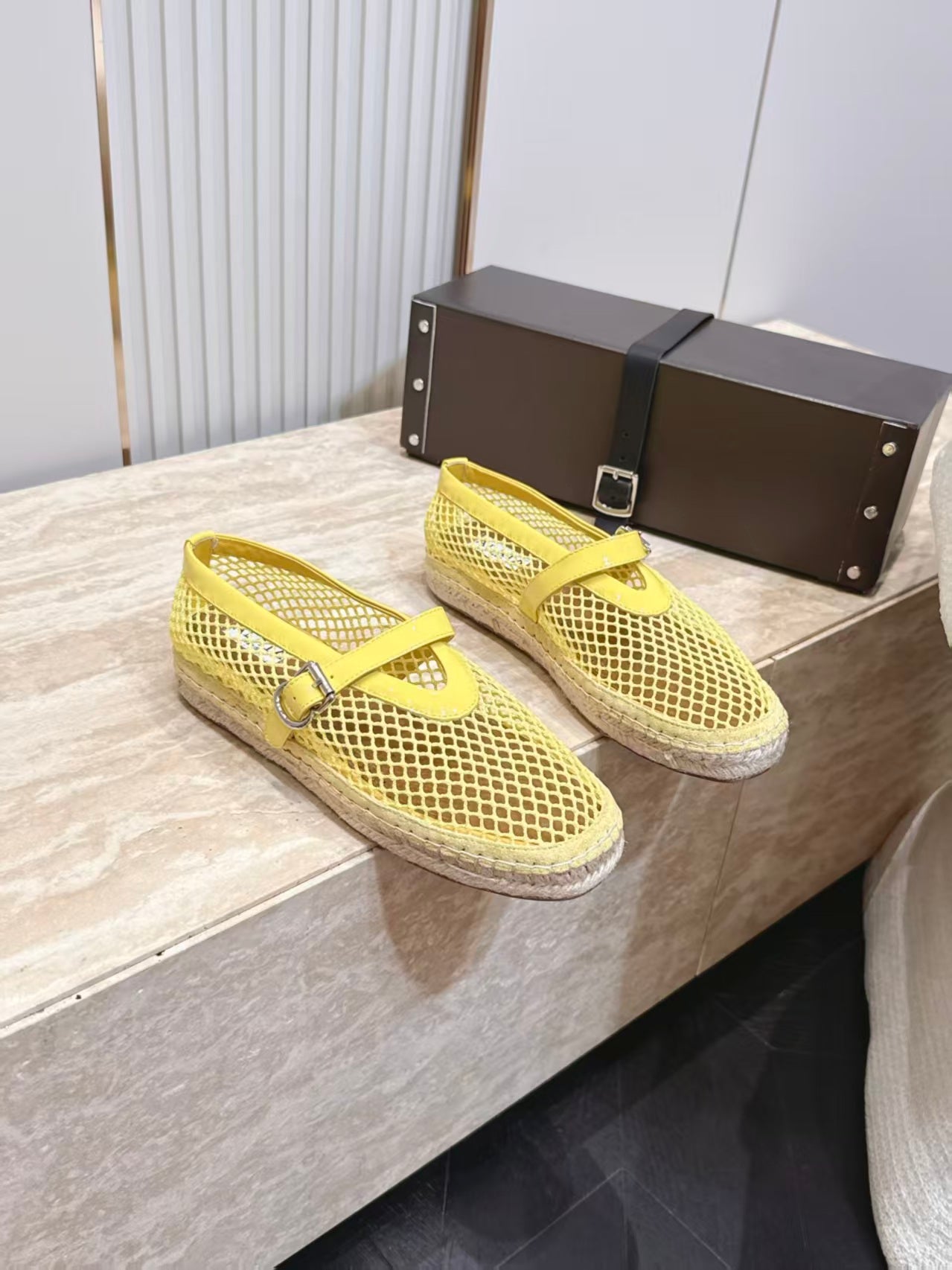Alaia 2026 Espadrilles Multicolors Fishnet And Patent Leather