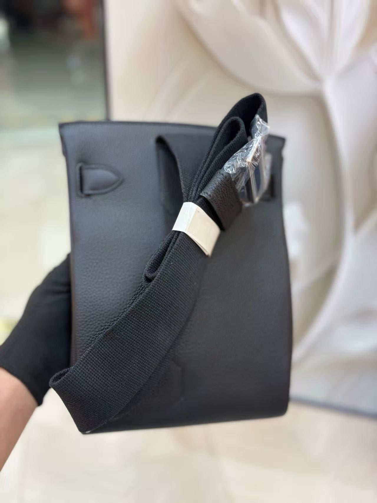 Hermes 2026 Hac a Dos PM Bag 21cm Black Silver Togo Leather