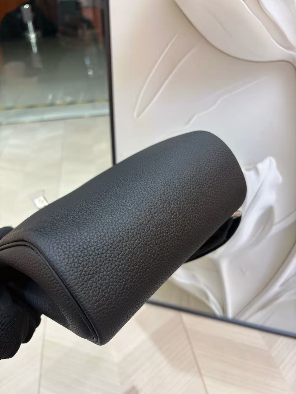 Hermes 2026 Hac a Dos PM Bag 21cm Black Silver Togo Leather