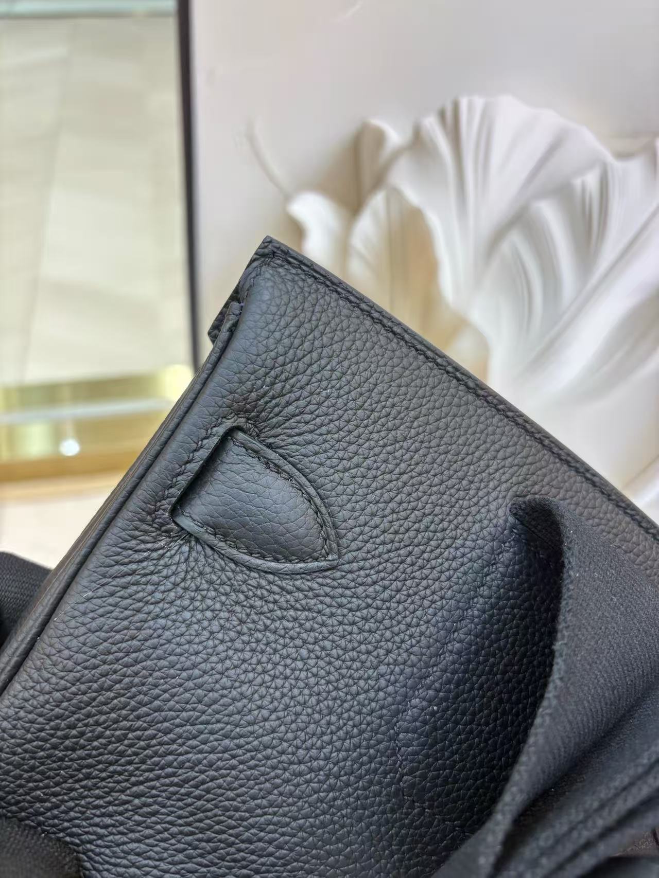 Hermes 2026 Hac a Dos PM Bag 21cm Black Silver Togo Leather