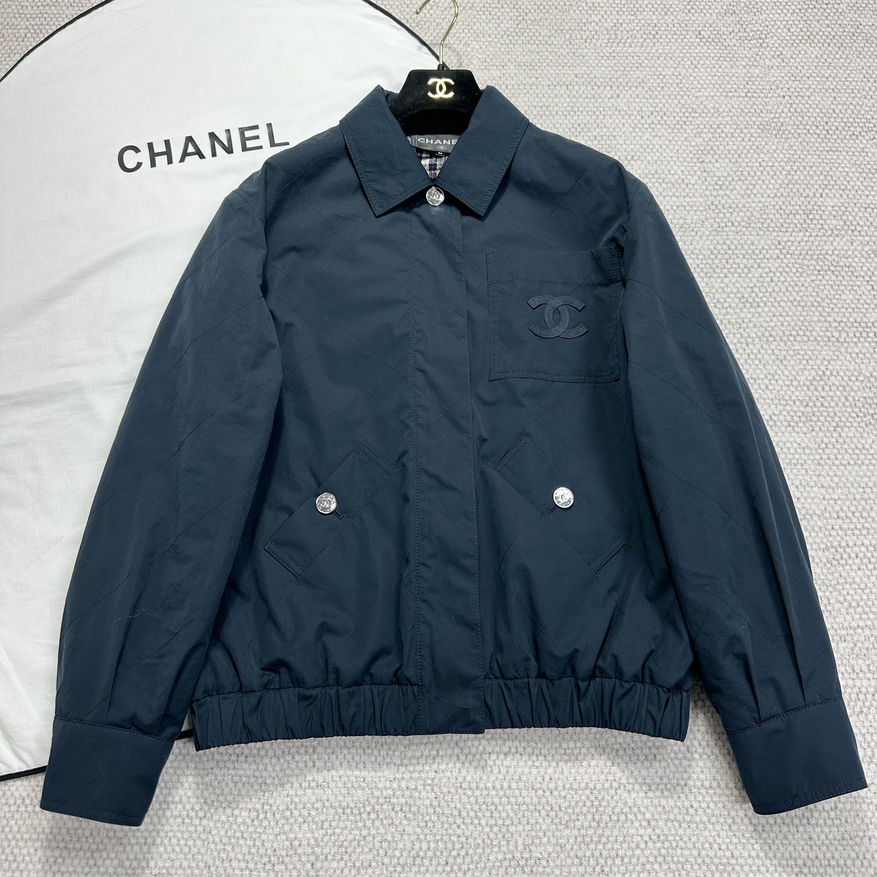 Chanel 2026 Jacket Dark Blue Cotton