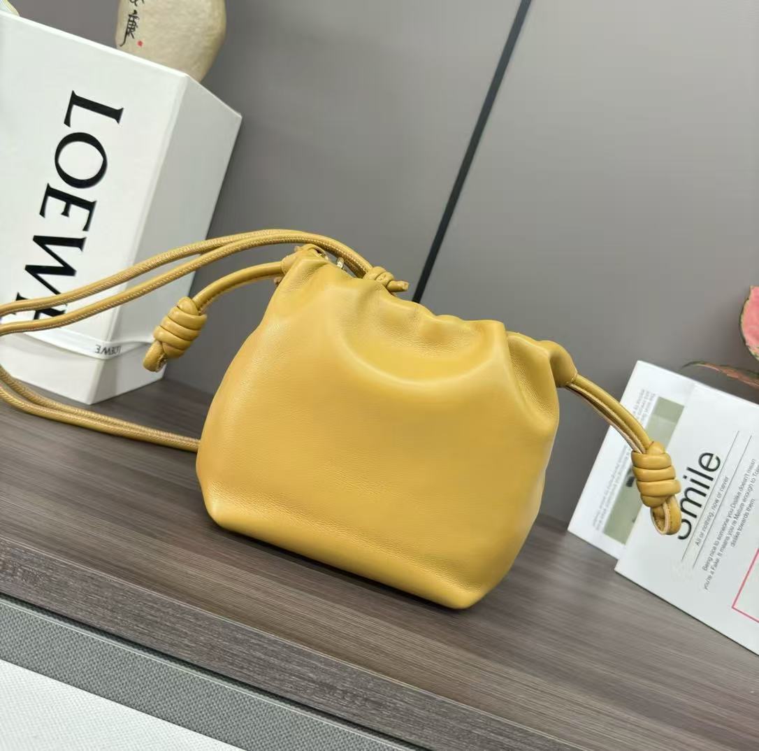 Loewe 2026 Flamenco Bag 23cm Yellow Calfskin