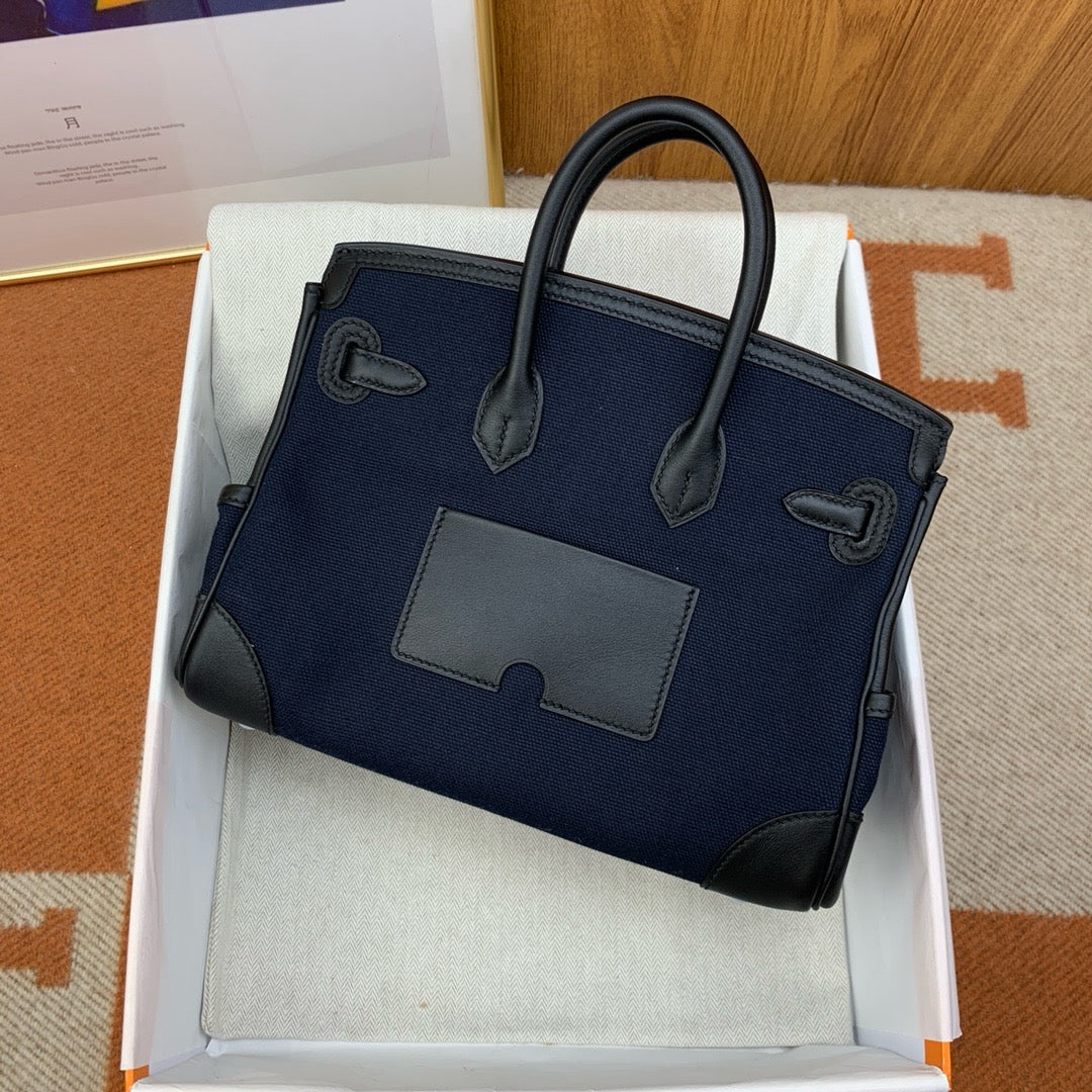 Hermes 2026 Birkin Cargo Bag 25cm Canvas mix Swift Leather