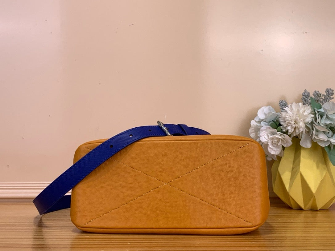 LV 2026 Mini Shopper Tote Bag 26cm Safran Yellow Cowhide