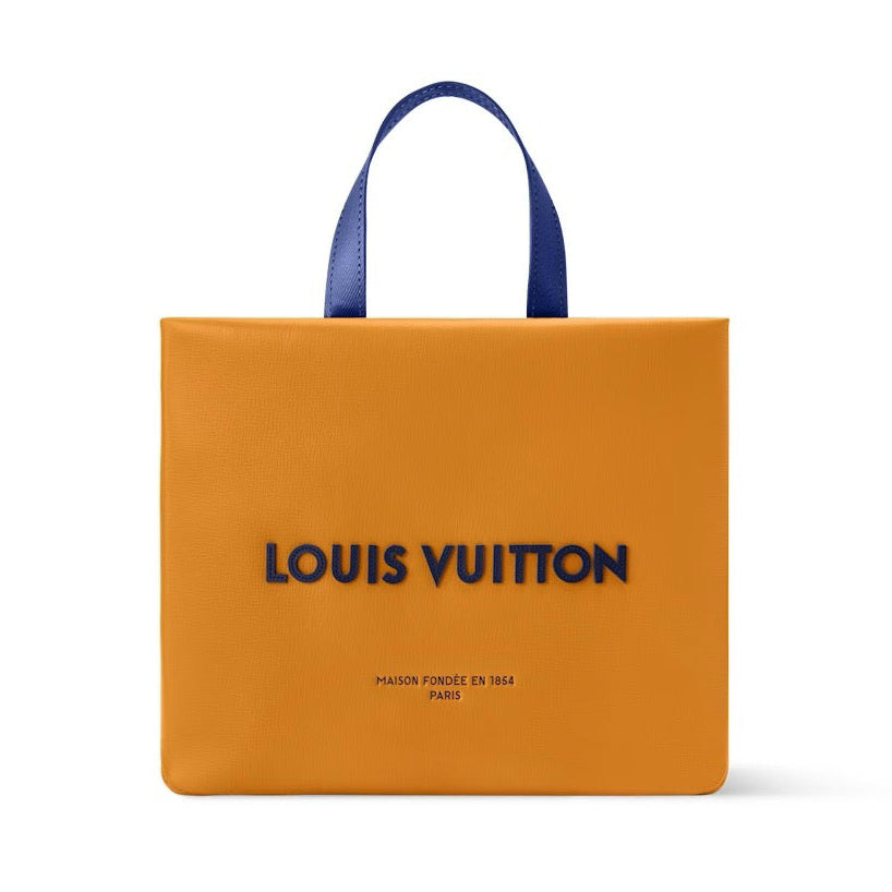 LV 2026 Mini Shopper Tote Bag 26cm Safran Yellow Cowhide