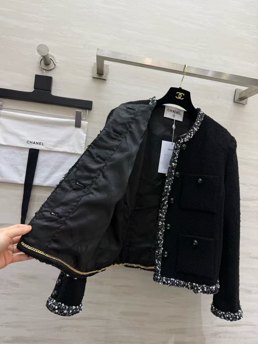 Chanel 2026 Jacket Black Tweed
