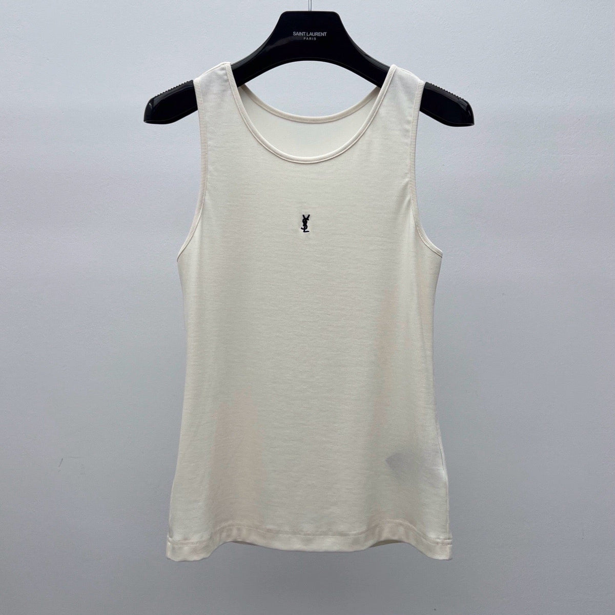 YSL 2026 Tank Top Off-white Cotton