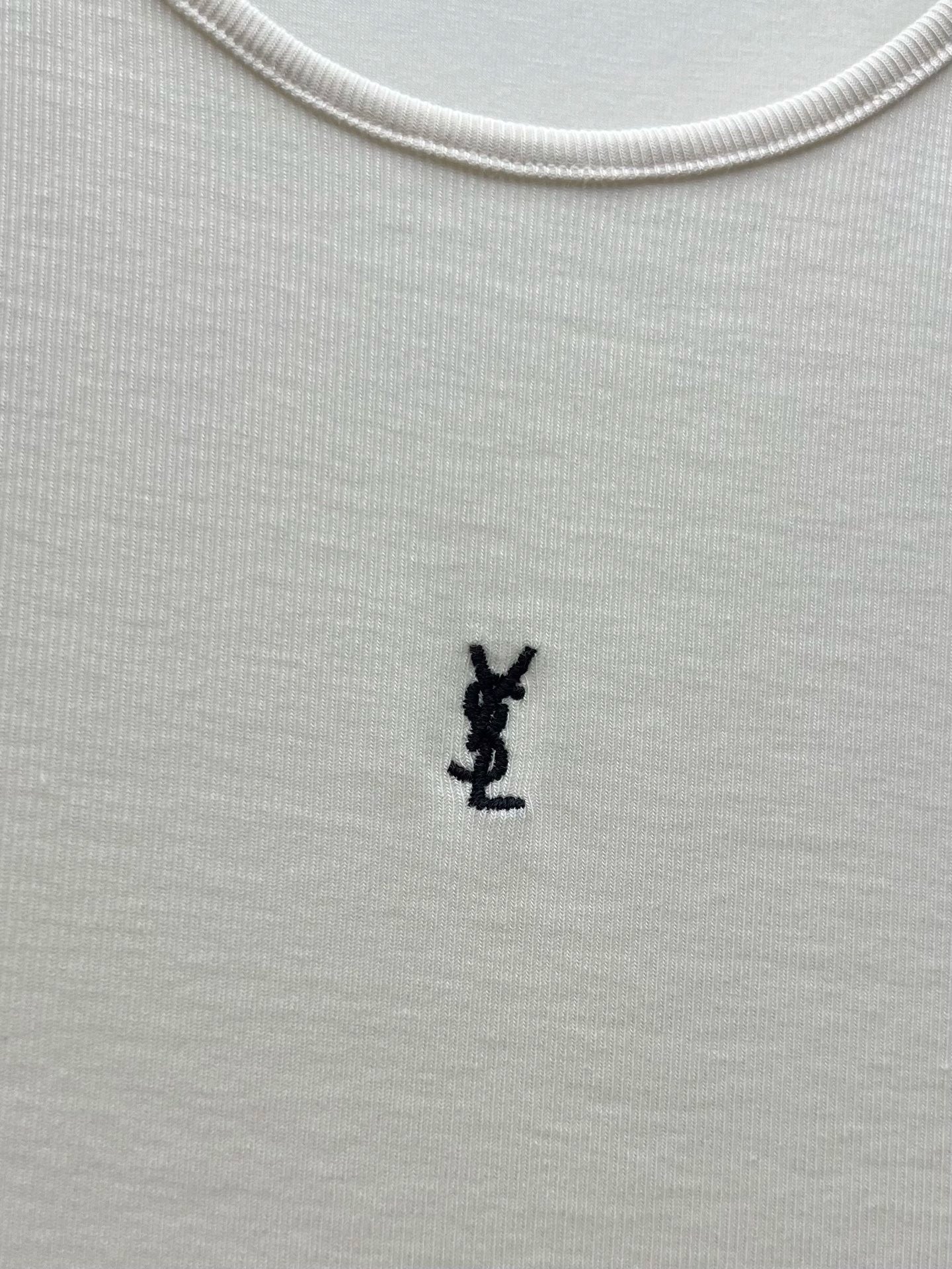 YSL 2026 Tank Top Off-white Cotton