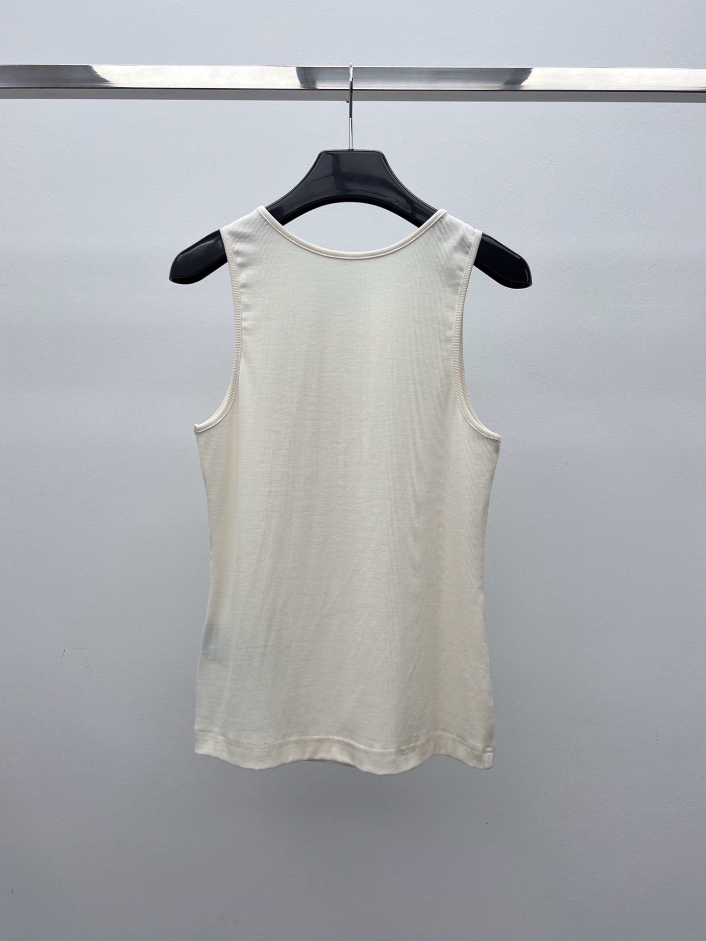 YSL 2026 Tank Top Off-white Cotton