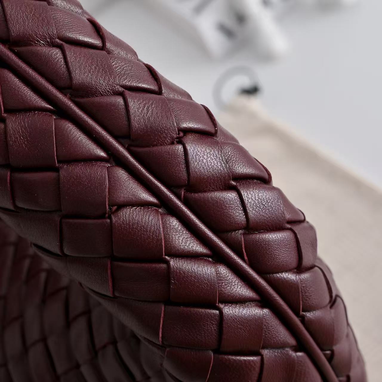 BV 2026 Veneta Bag 44cm Burgundy Lambskin