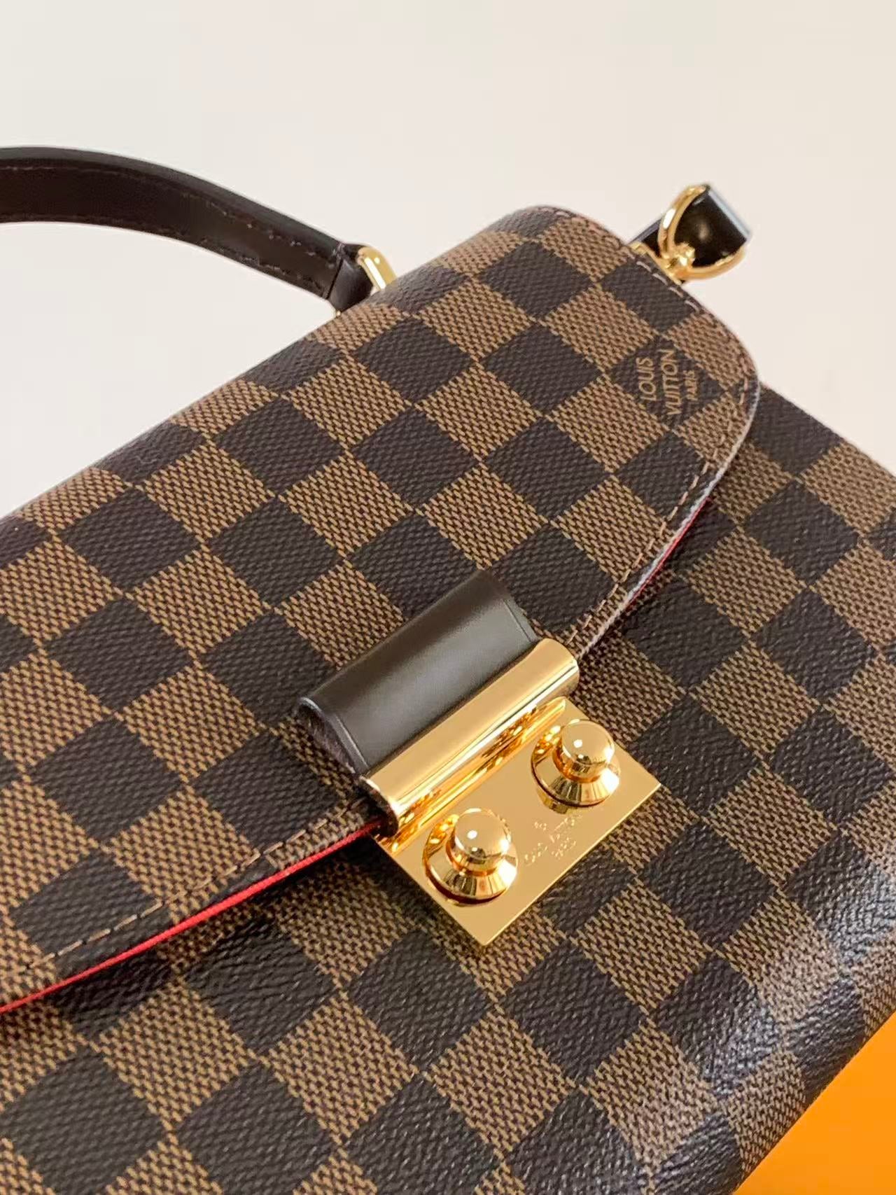 Louis Vuitton 2026 Croisette Bag 25cm Brown Canvas Cowhide