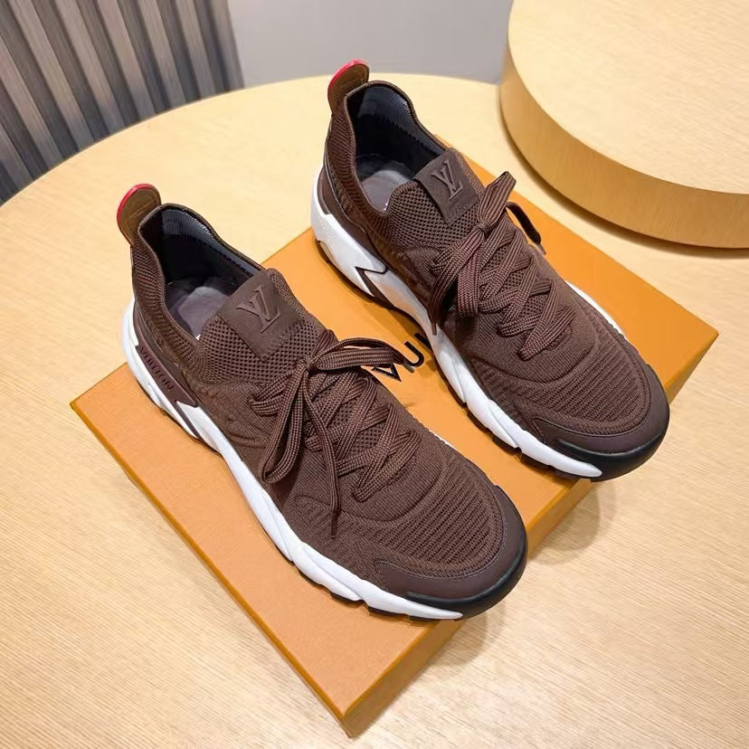 LV 2026 Tatic Knit Sneakers Fabric Rubber