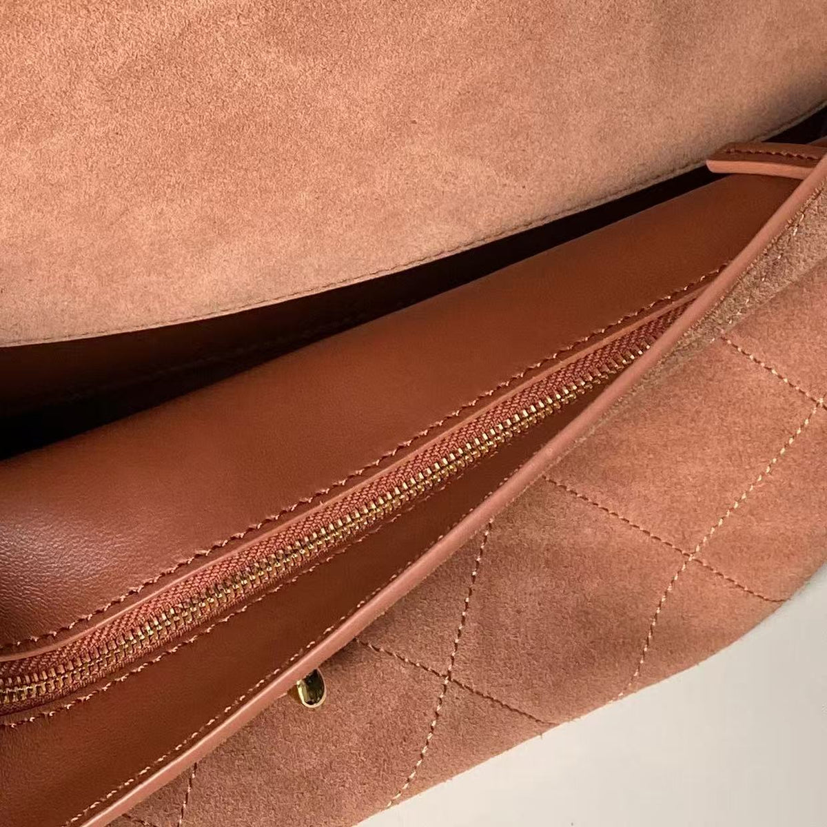 Chanel 2026 Maxi Flap Bag 39cm Camel Brown Suede Calfskin