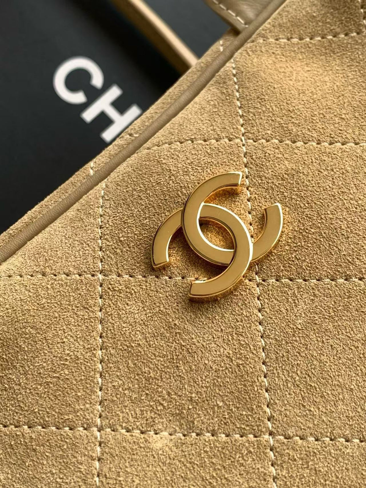 Chanel 2026 Large Bowling Bag 35.5cm Suede And Calfskin