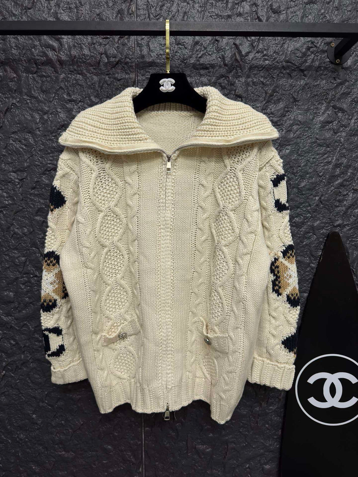 Chanel 2026 Zip-up Wool Coat