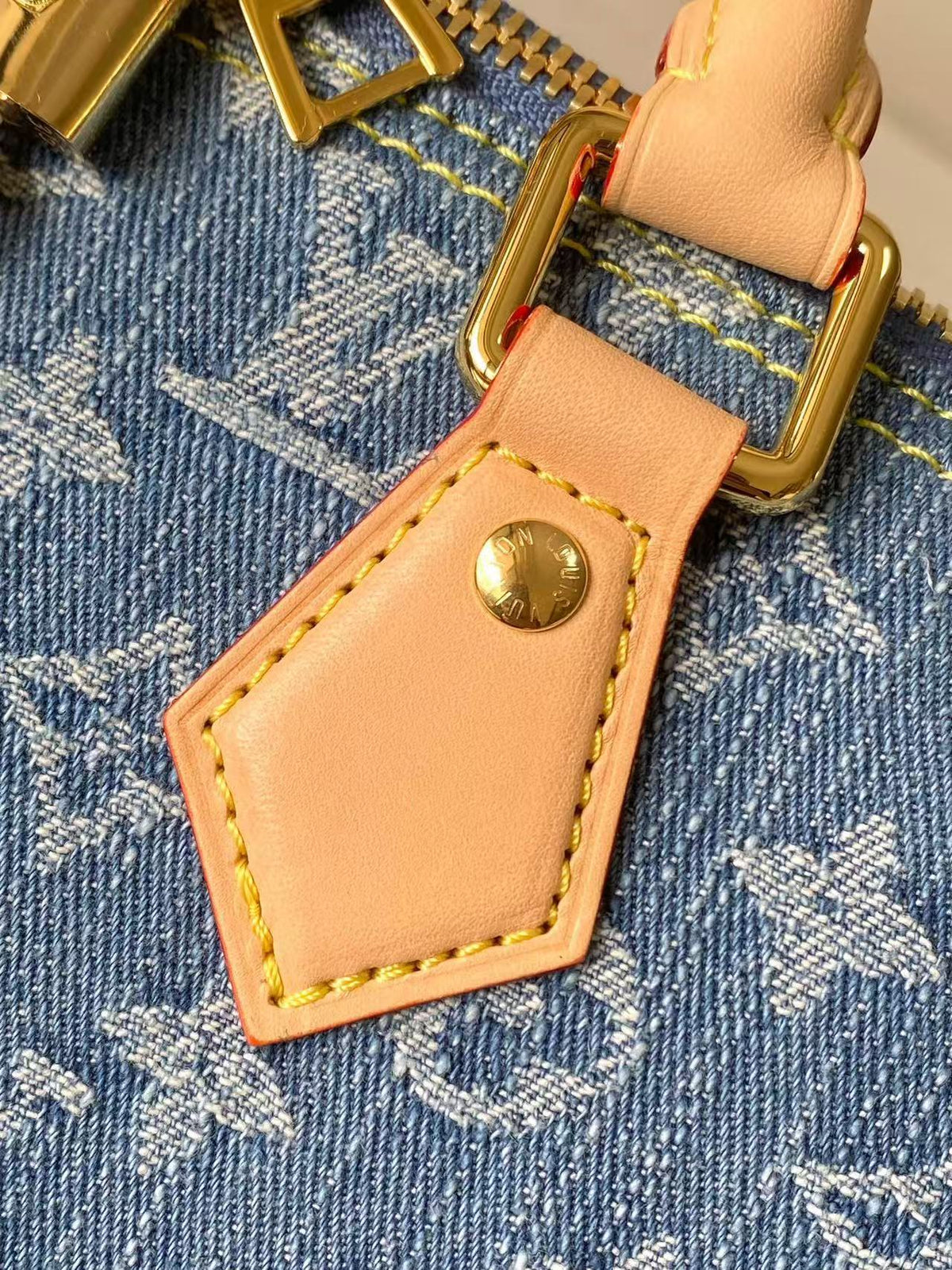 LV 2026 Speedy 30 Bag Blue Denim Cowhide