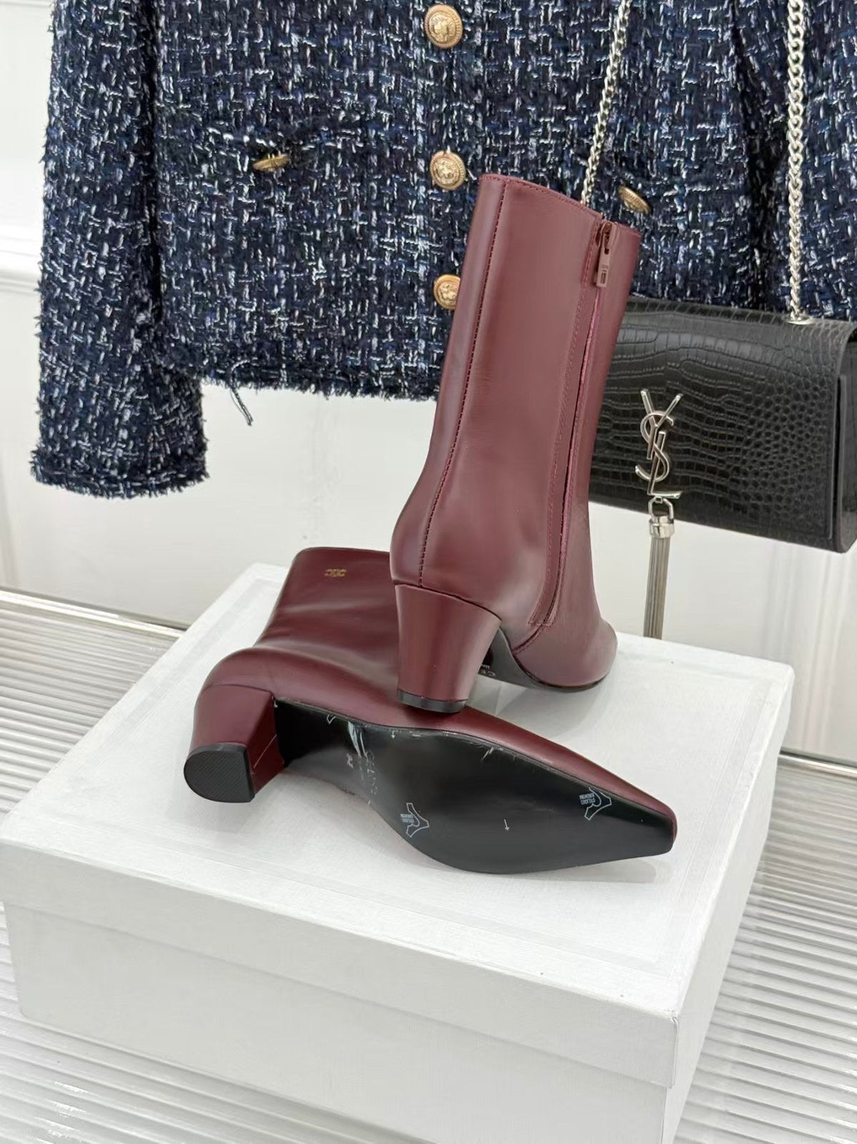 Celine 2026 Stage Fitted Boots 60mm Lamskin