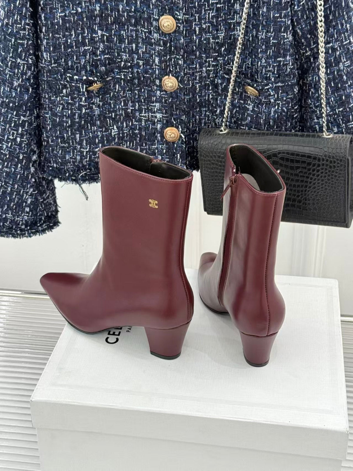 Celine 2026 Stage Fitted Boots 60mm Lamskin