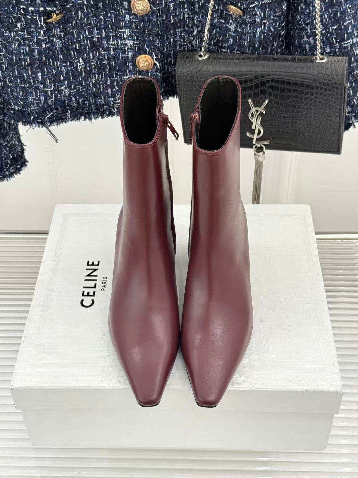 Celine 2026 Stage Fitted Boots 60mm Lamskin