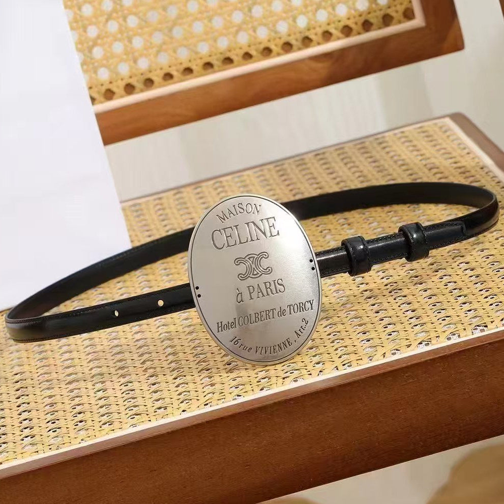 Celine 9cm Belt Buckle 1.3cm Width Calfskin