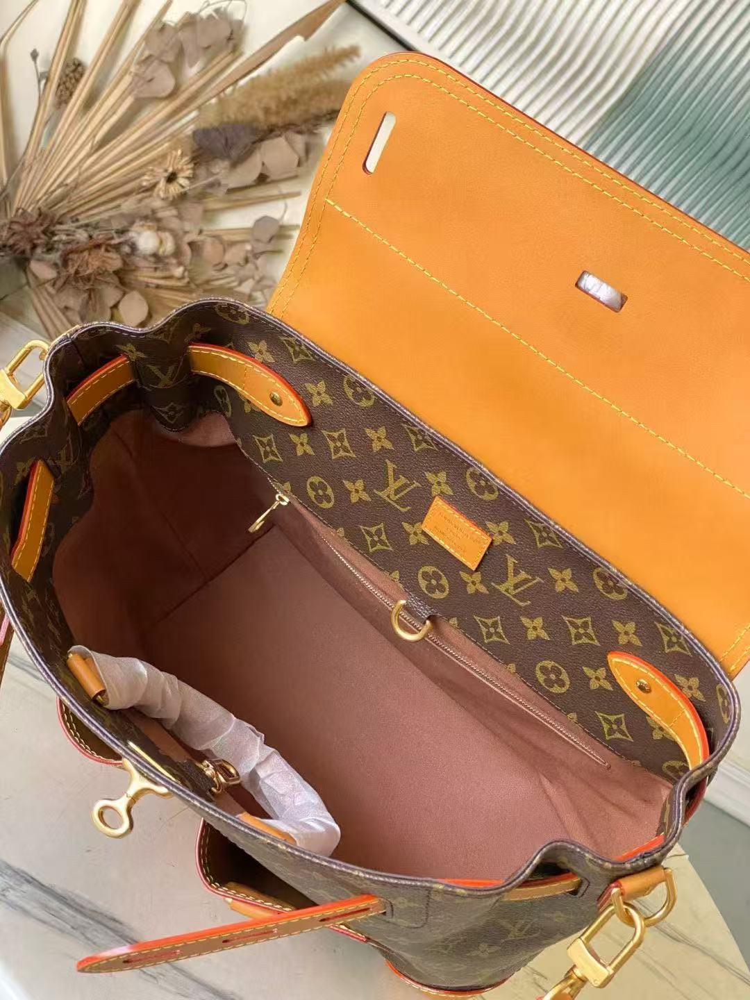 LV 2026 30-Pack Steamer Bag 33cm Brown Canvas Cowhide